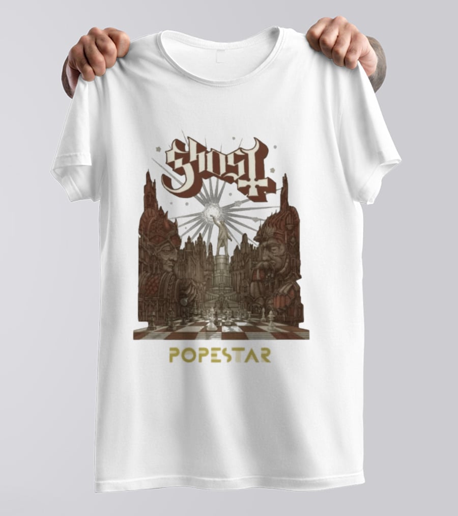 Ghost Popestar Chessboard Cathedral Gothic T-Shirt