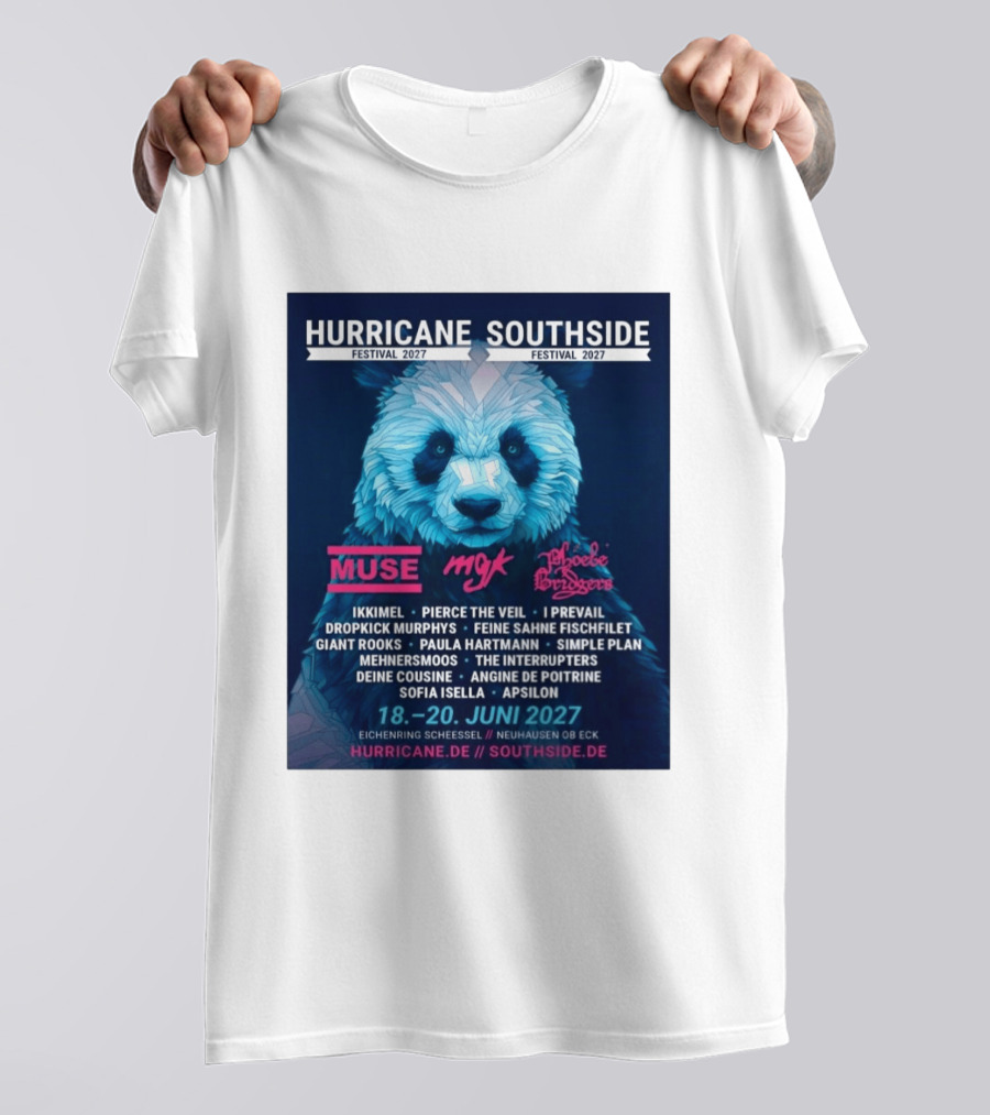 Hurricane Southside Festival 2027 Muse MGK Phoebe Bridgers Ikkimel June 18 20 Eichenring Scheessel Neuhause Ob Eck T-Shirt