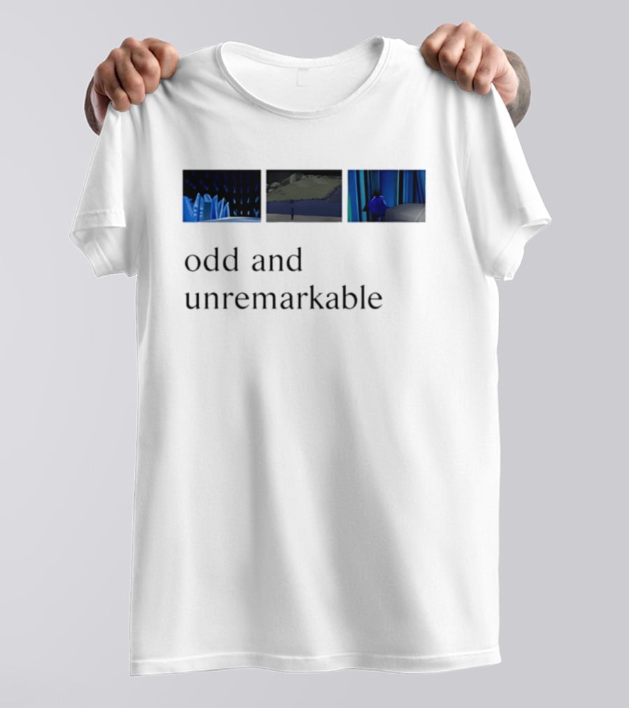 Odd And Unremarkable Aesthetic Minimalist Blue Abstract Scenes T-Shirt