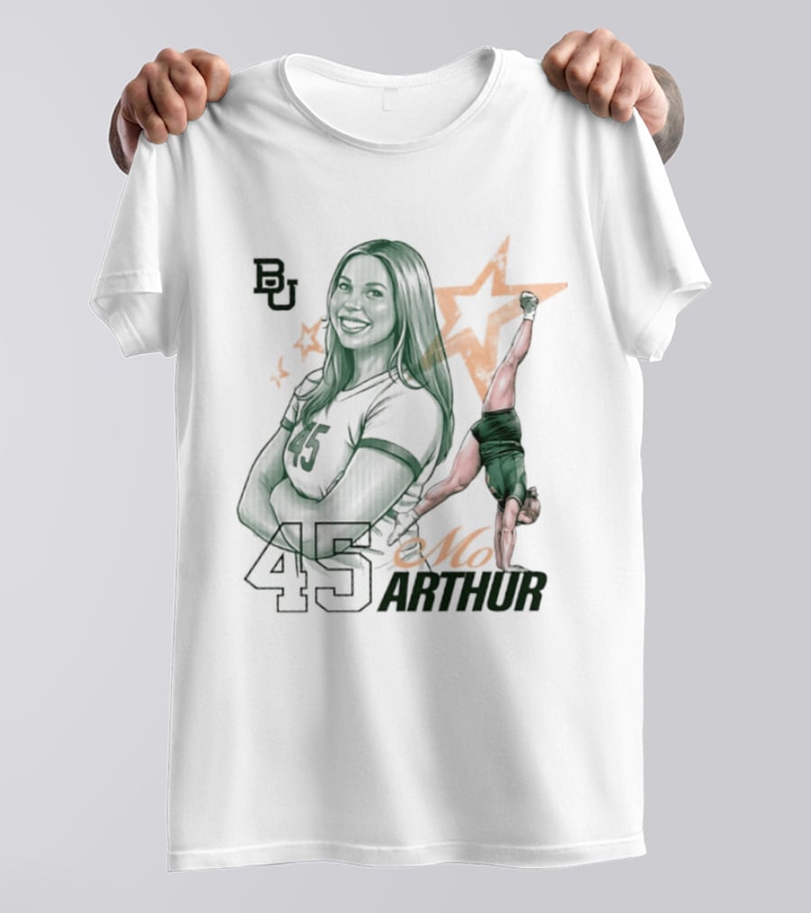BU Mo Arthur 45 Baylor Bears NCAA Acrobatics & Tumbling T-Shirt