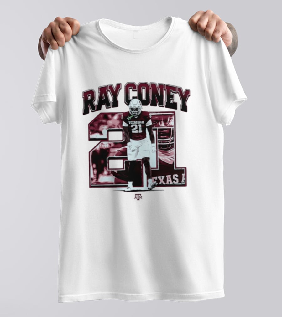 Ray Coney 21 Texas A&M NCAA Football Player Jersey Number T-Shirt