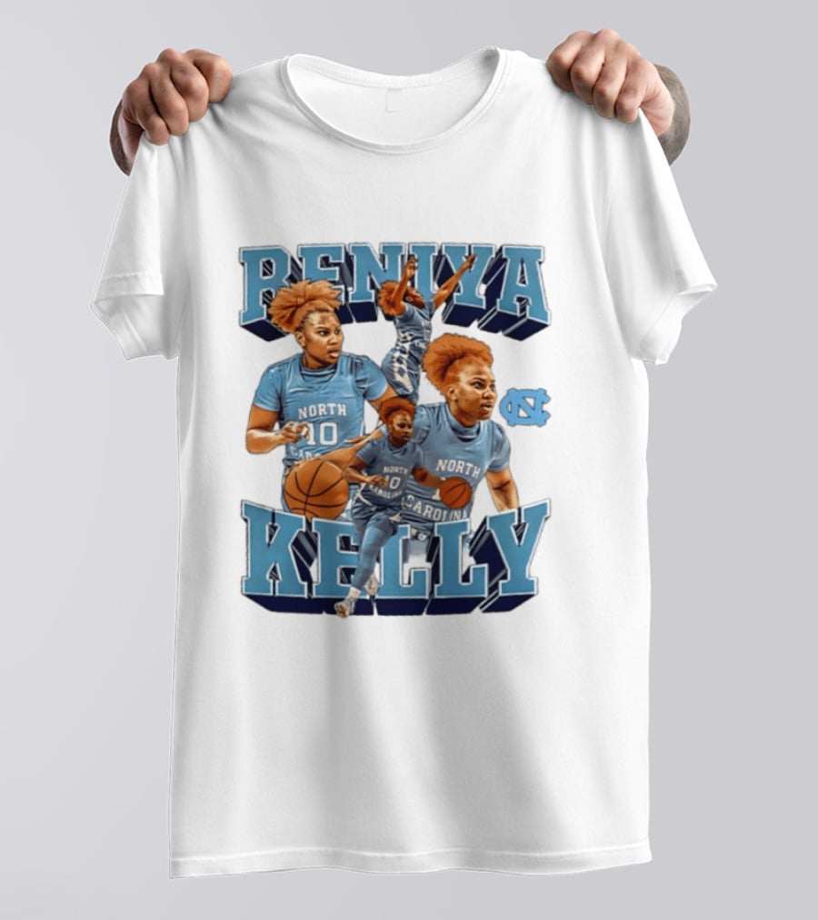 Reniya Kelly 10 North Carolina Tar Heels NCAA Women's Basketball Star T-Shirt