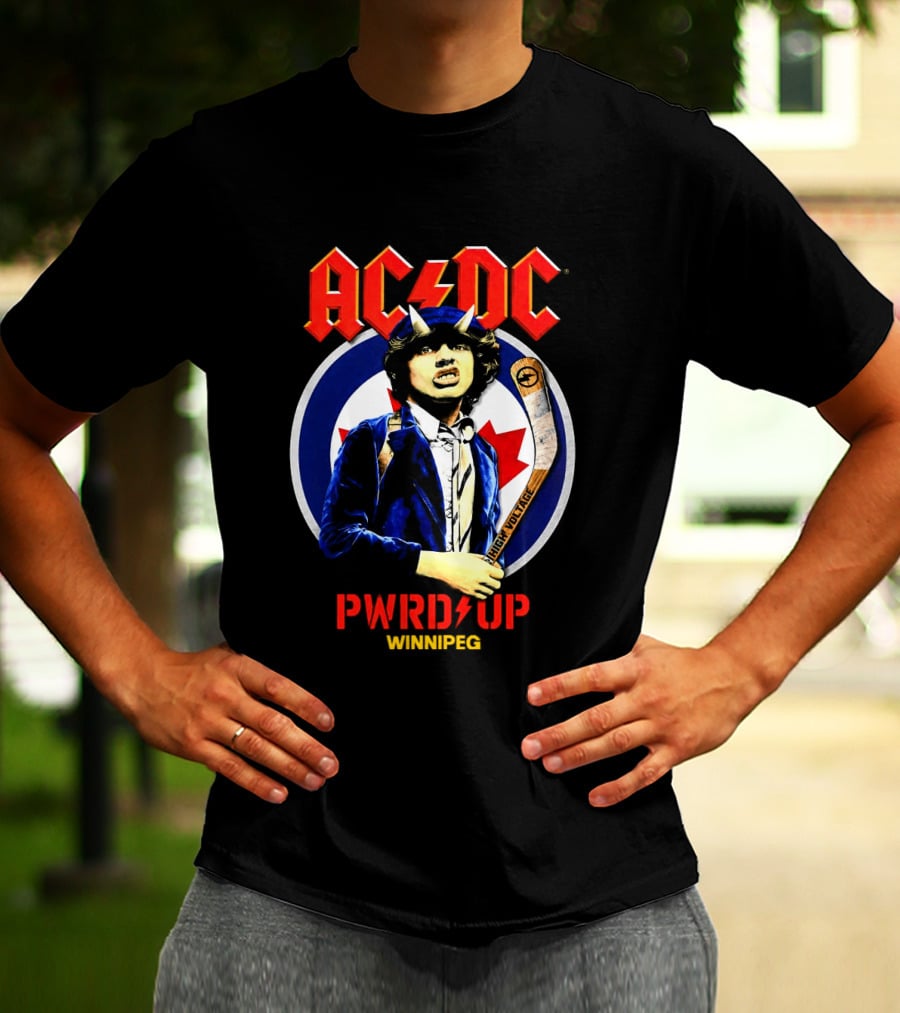 ACDC PWR Up Tour Winnipeg 2026 Hockey Theme Event T-Shirt