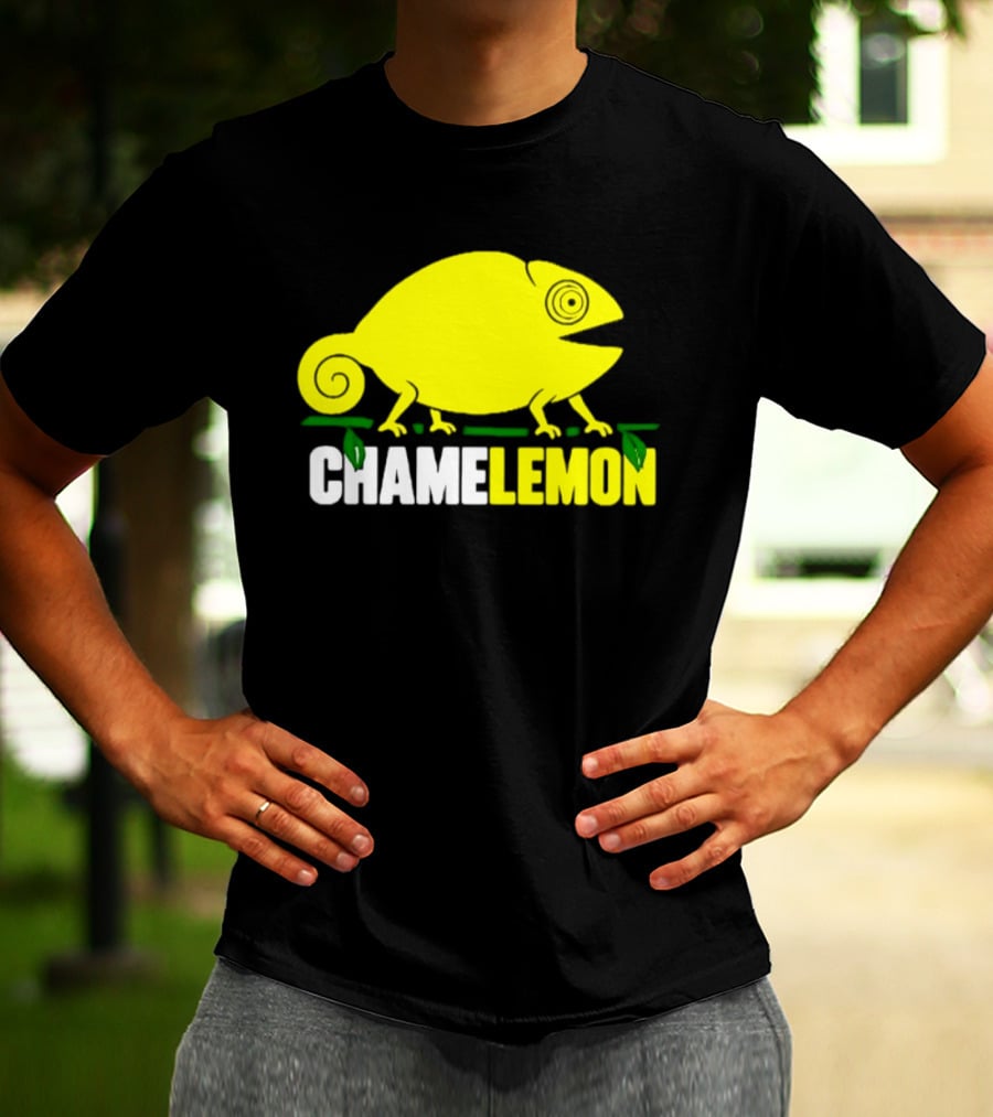 Chamelemon Chameleon Lemon Blend With Leaf Accent T-Shirt