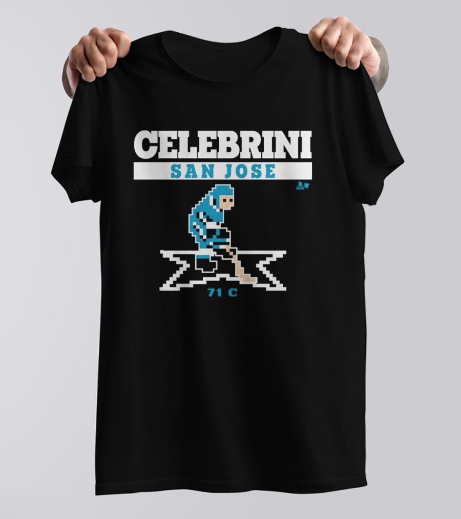 Celebrini San Jose Pixel Hockey 74 C T-Shirt