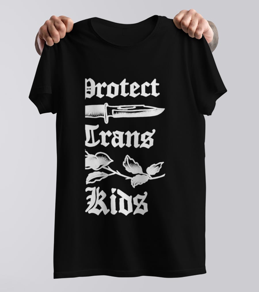 Protect Trans Kids Knife Floral Dan Soupy Campbell T-Shirt