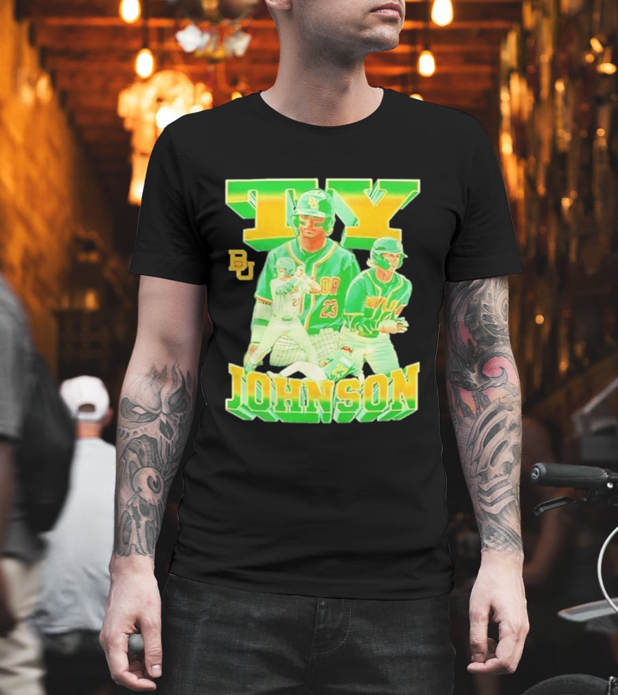 Ty Johnson Baylor Bears 23 NCAA Baseball BU T-Shirt