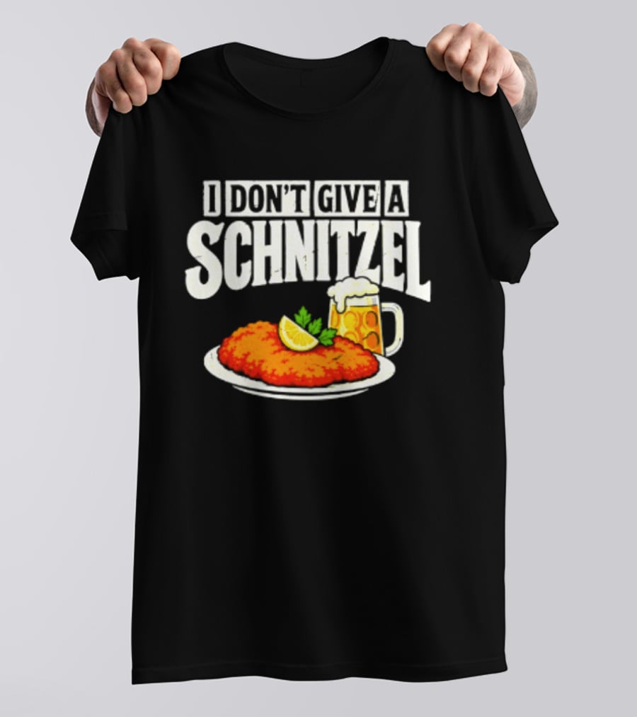 I Don't Give A Schnitzel German Beer Food Plate T-Shirt