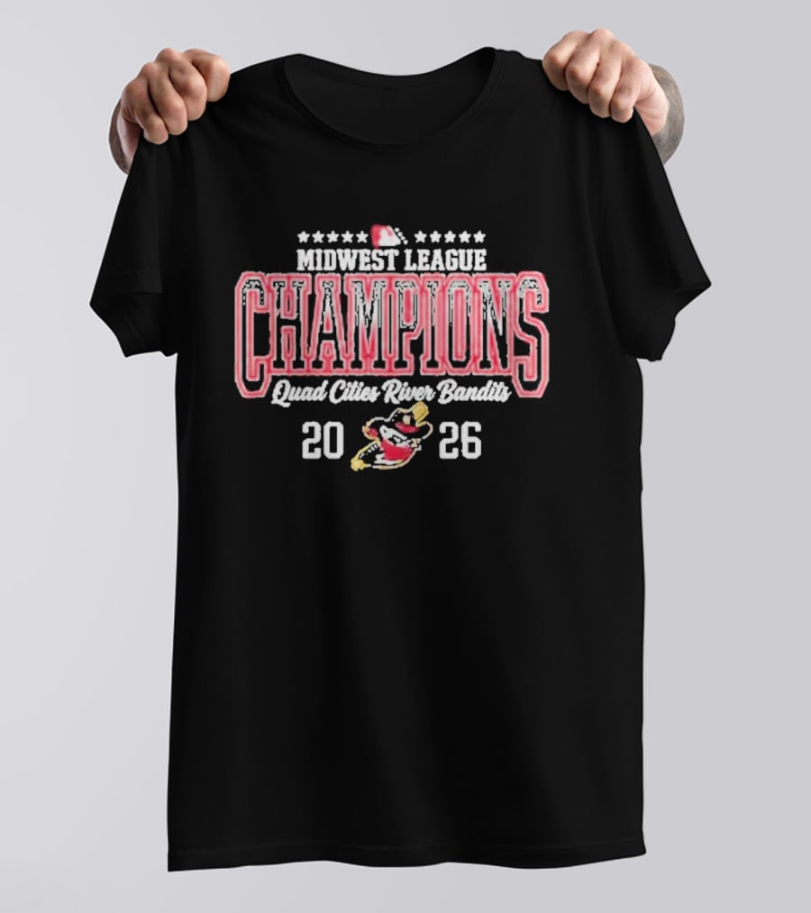 Midwest League Champions Quad Cities River Bandits 2026 T-Shirt