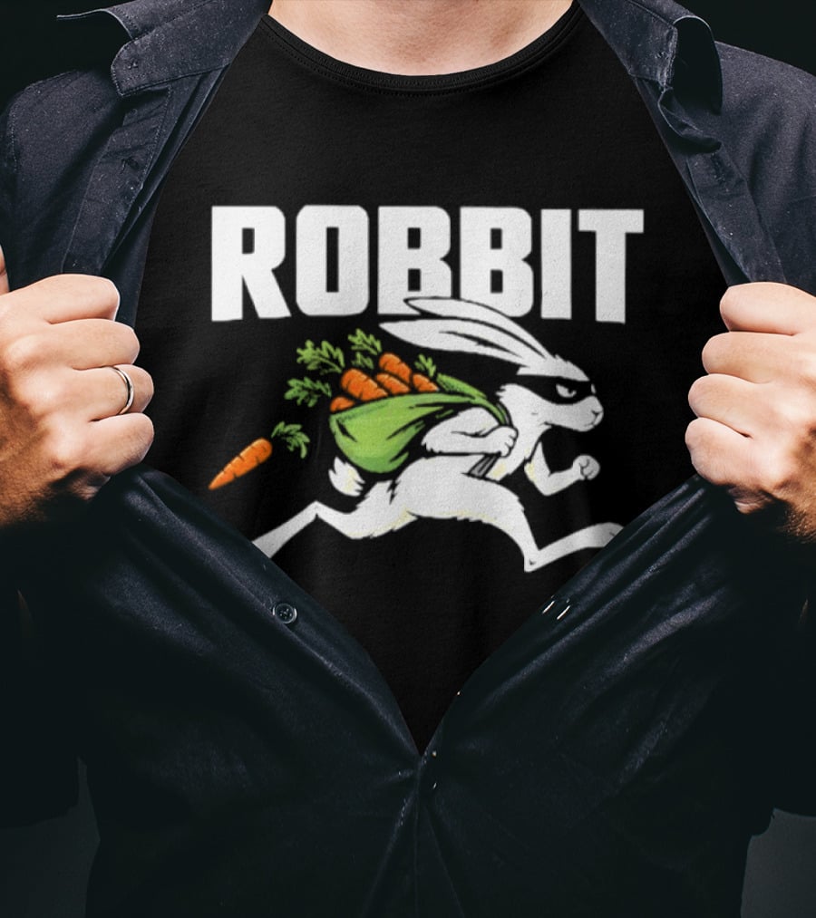 Robbit Rabbit Thief Robber Bunny With Carrots T-Shirt