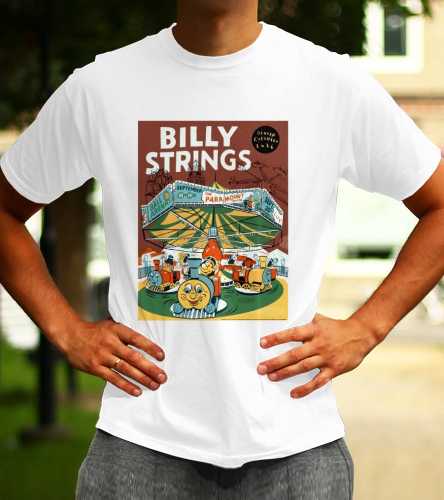 Billy Strings Denver Colorado Event Ball Arena September 18 19 2026 The Paramount Theatre T-Shirt