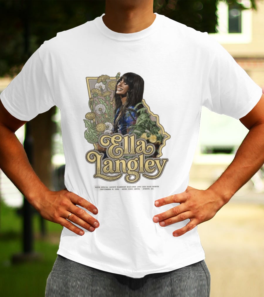 Ella Langley Akions Ford Arena 2026 Tour Athens GA September 18th Floral T-Shirt