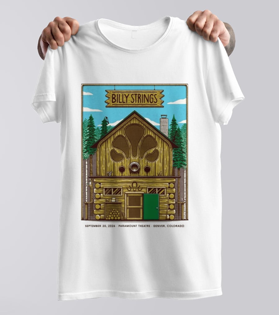 Billy Strings Fall Tour 2026 Paramount Theatre Denver September 20 Mike Tallman T-Shirt