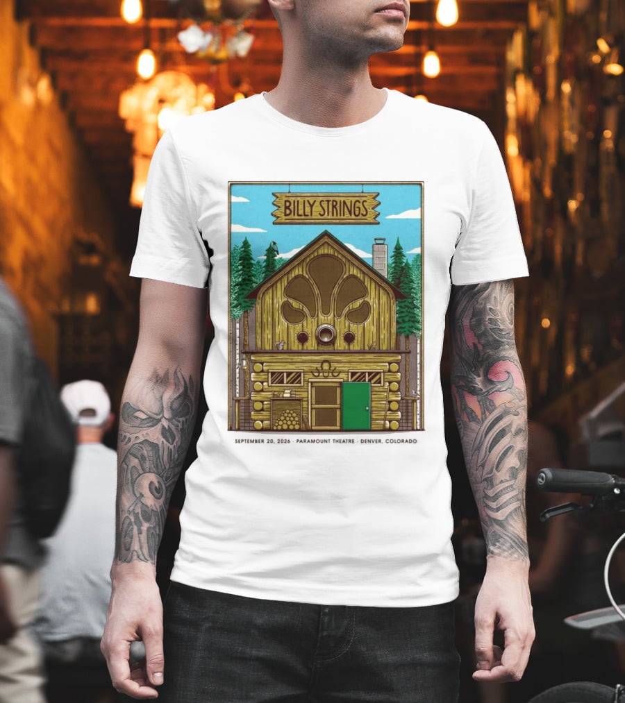 Billy Strings Fall Tour 2026 Paramount Theatre Denver September 20 Mike Tallman T-Shirt
