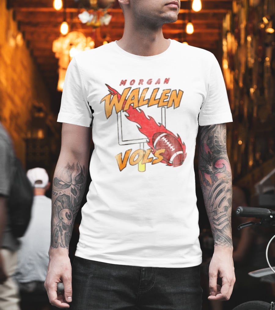 Morgan Wallen Vols Football Flame T-Shirt