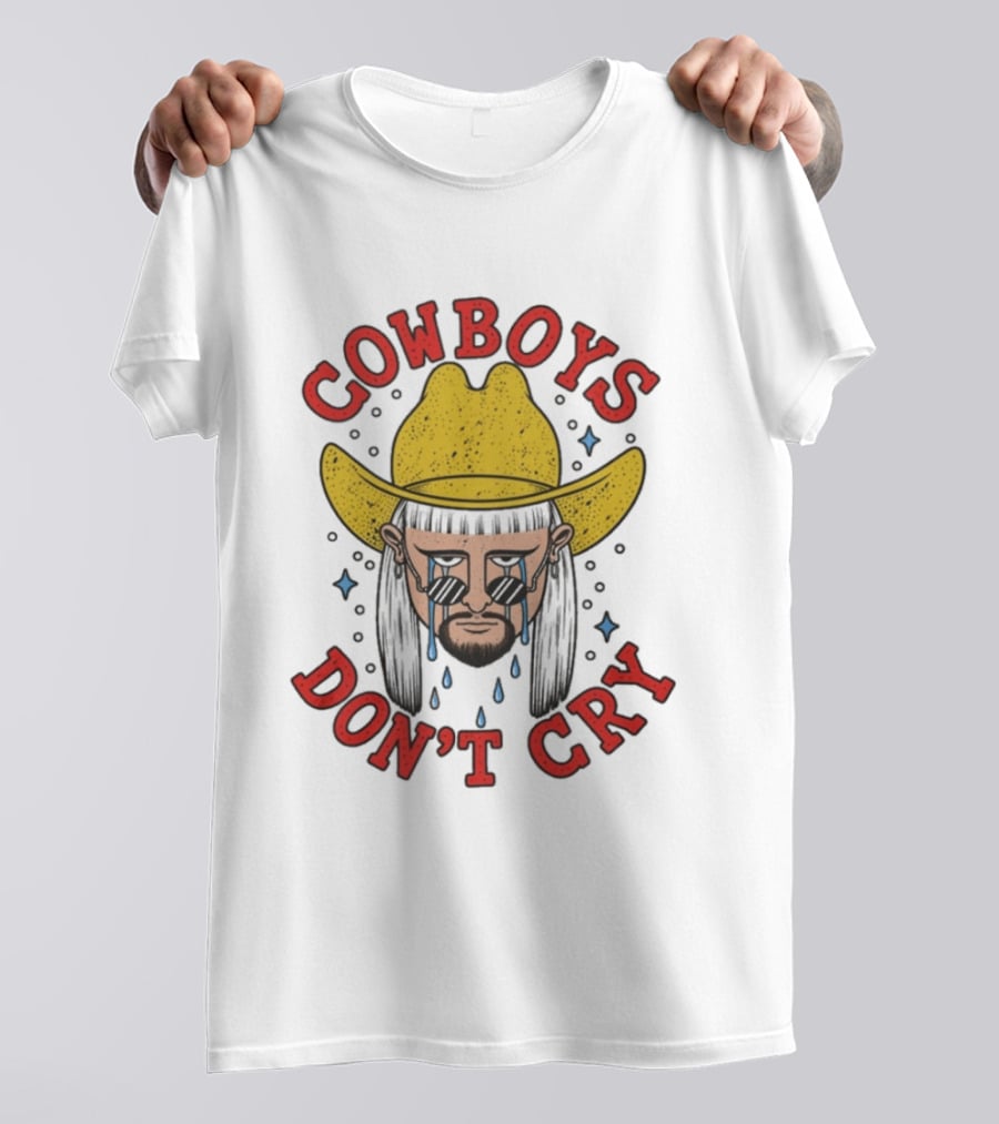 Oliver Tree Cowboys Don't Cry Yellow Hat And Sunglasses T-Shirt