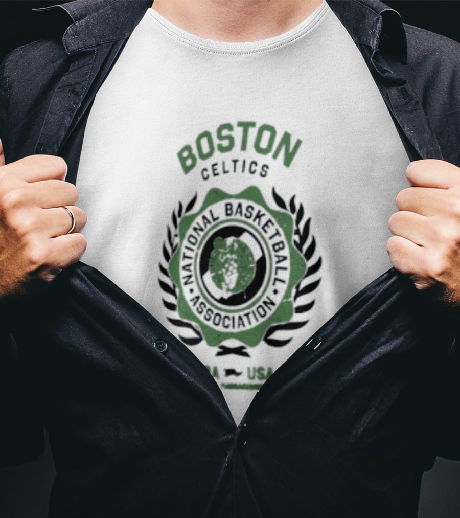 Boston Celtics NBA USA Laurel Crest 2026 T-Shirt