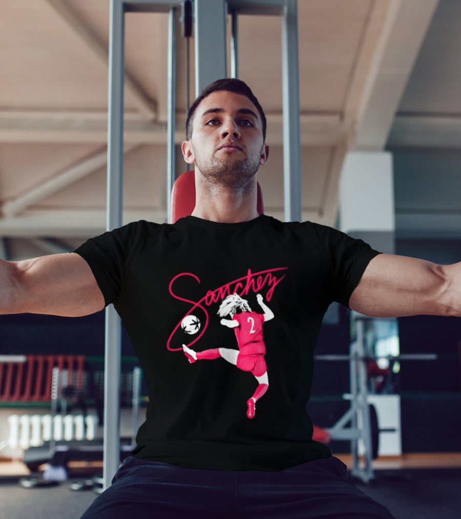 Sanchez Number 2 Soccer Player Kick T-Shirt