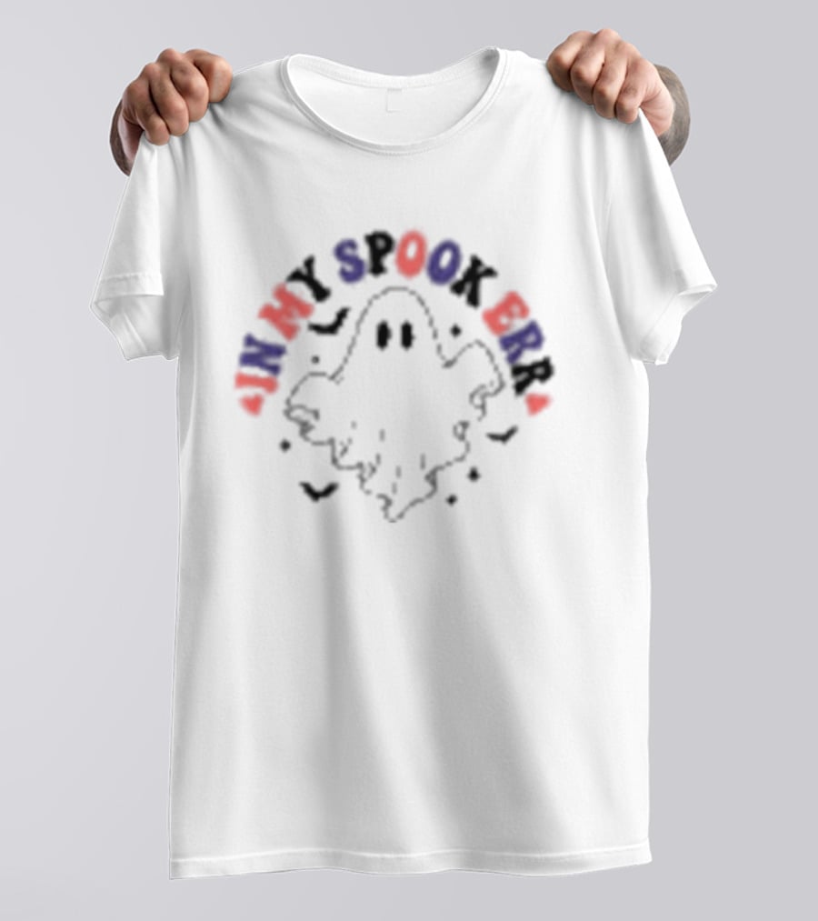 Ghost In My Spooky Era Halloween Ghost Icon Black Red Blue T-Shirt