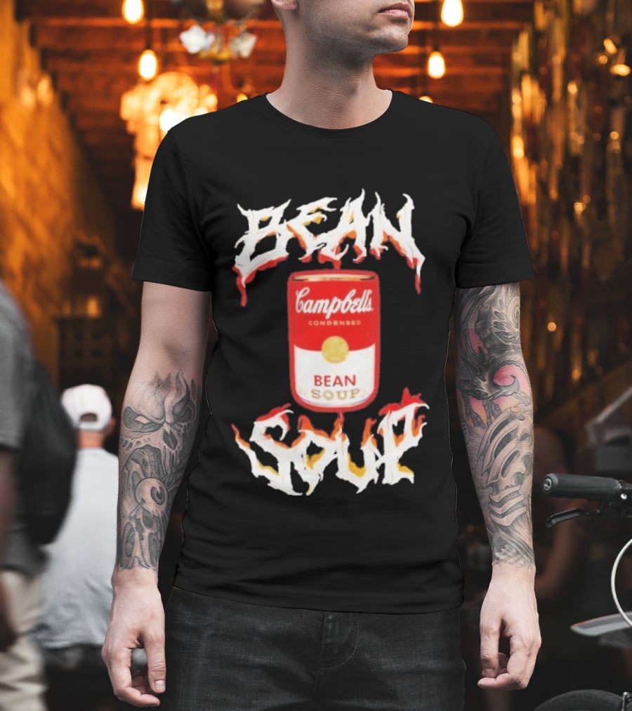 Campbell's Condensed Bean Soup Can With Flame T-Shirt