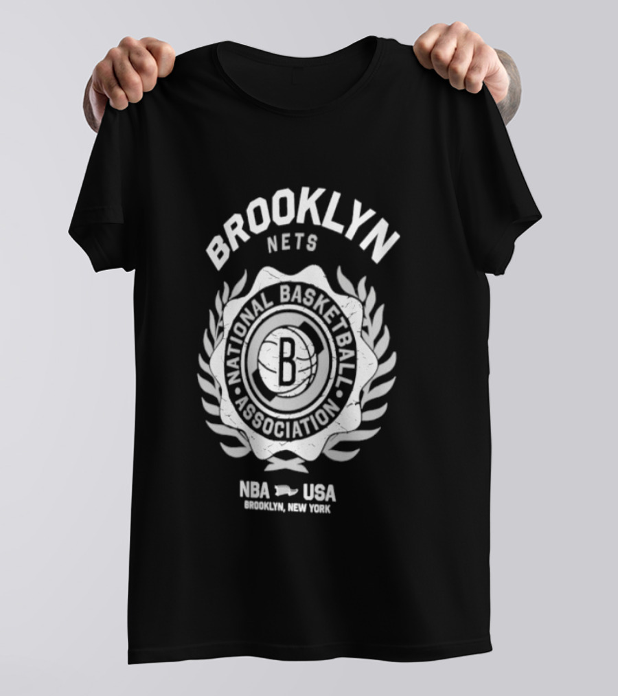 Brooklyn Nets NBA National Basketball Association USA Crest 2026 Collection T-Shirt
