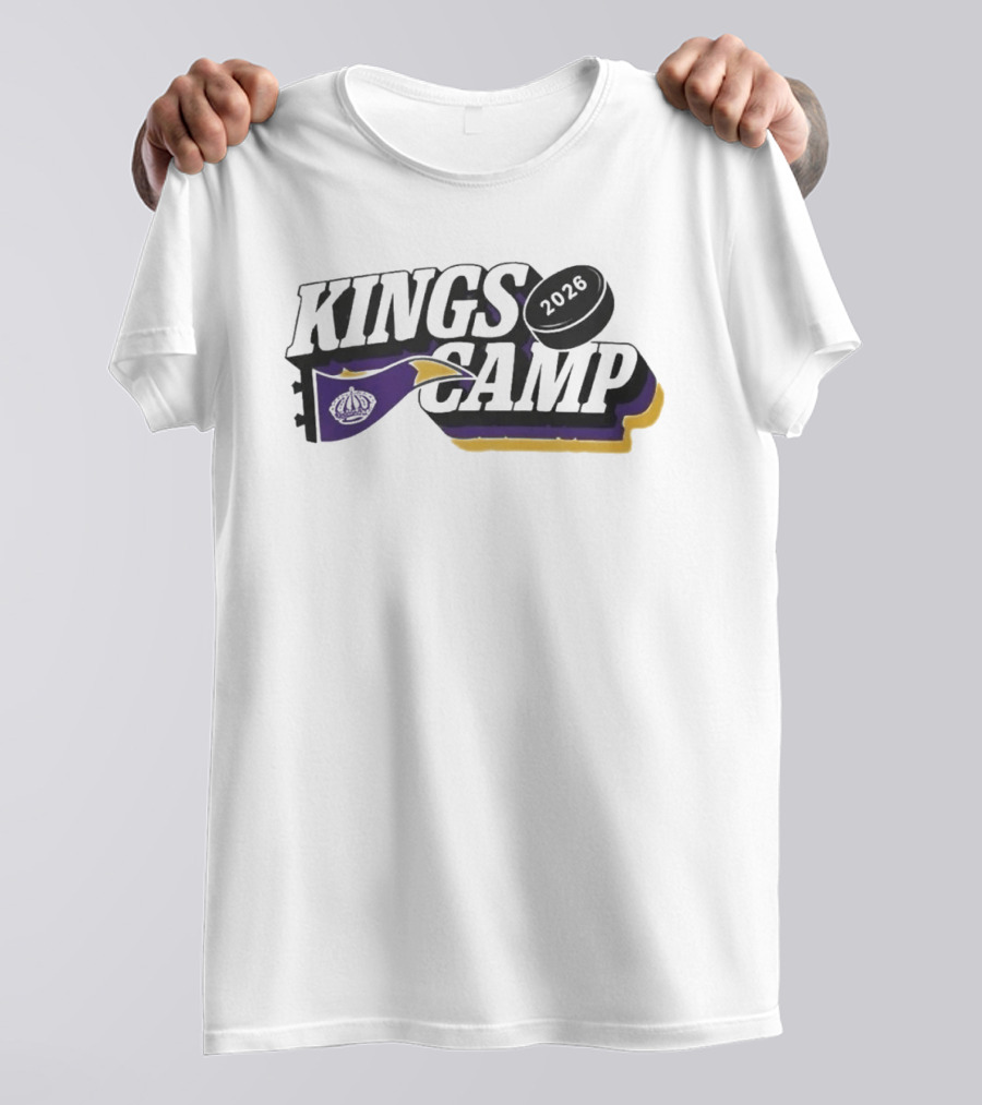 Kings Camp 2026 Los Angeles Hockey Fans Key And Puck T-Shirt