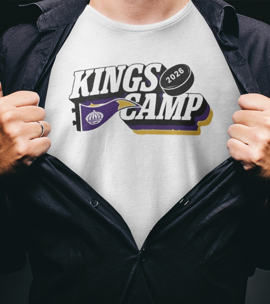 Kings Camp 2026 Los Angeles Hockey Fans Key And Puck T-Shirt