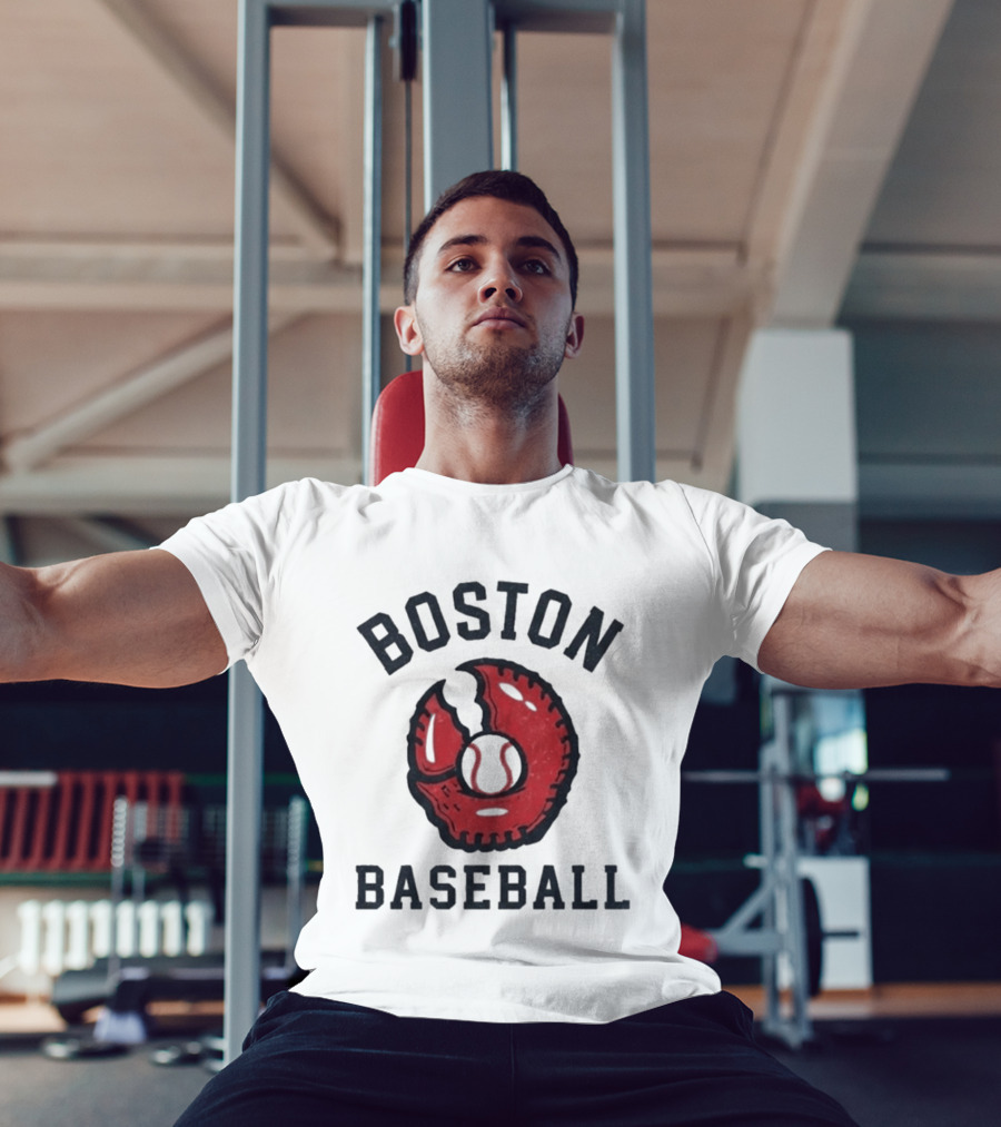 Boston Lobster Mitt Baseball T-Shirt