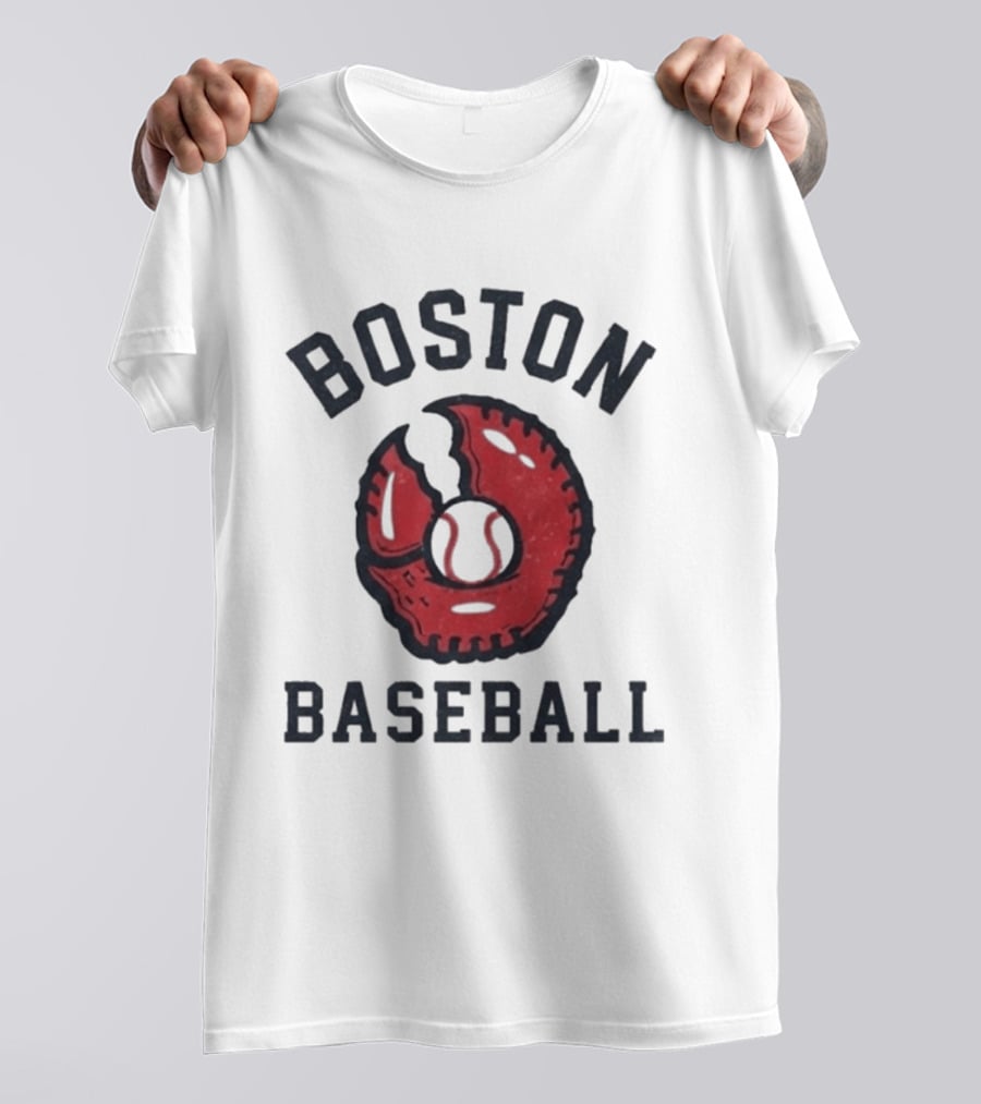 Boston Lobster Mitt Baseball T-Shirt