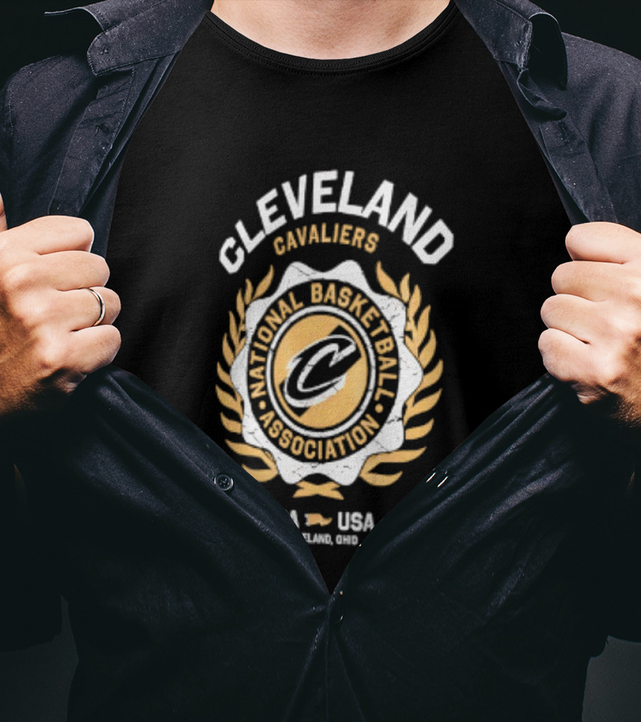 Cleveland Cavaliers National Basketball Association Laurel Crest NBA USA 2026 T-Shirt