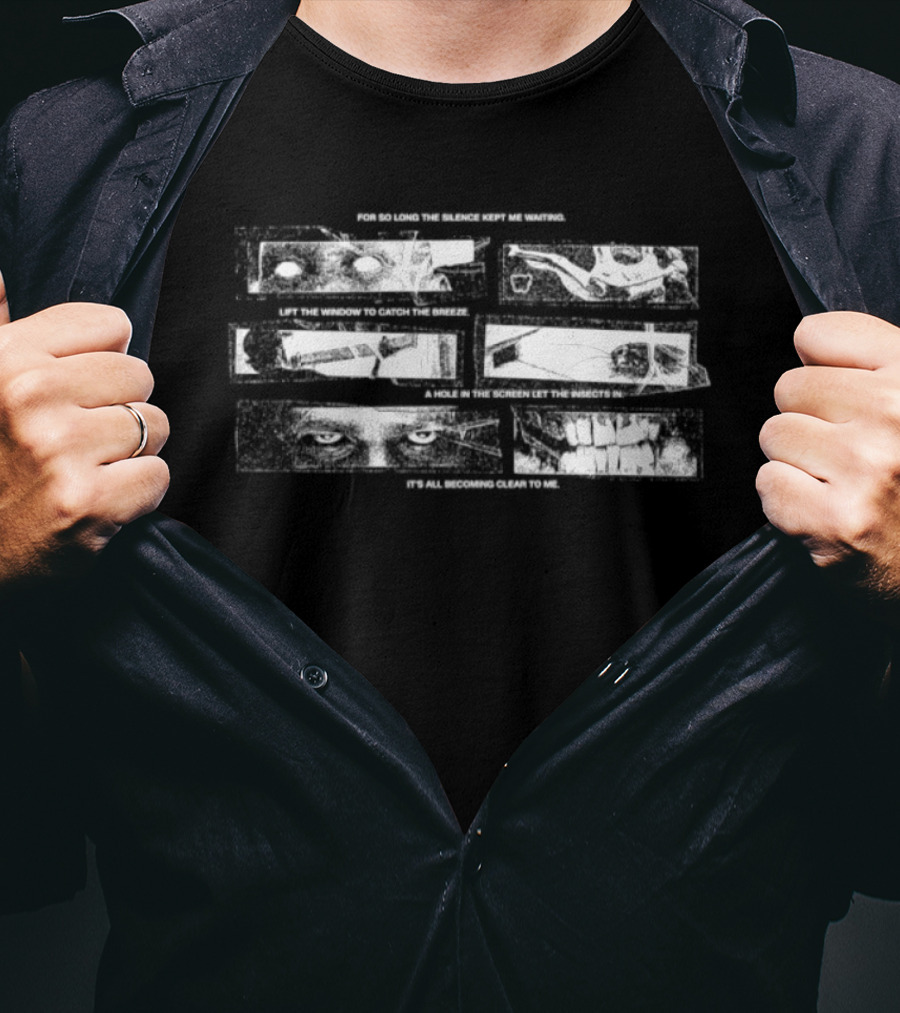 For So Long The Silence Kept Me Waiting Lift The Window To Catch The Breeze Grunge Brick Wall T-Shirt