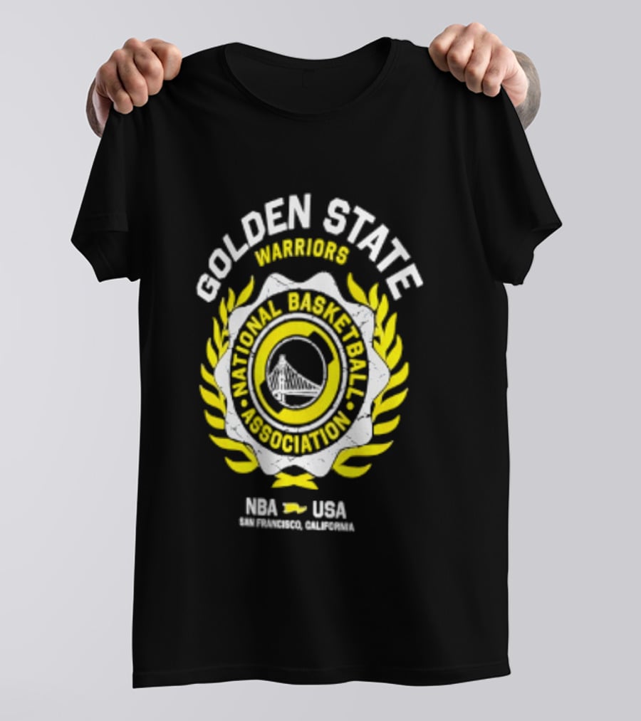 Golden State Warriors NBA USA National Basketball Association Laurel Crest Flocking 2026 San Francisco California T-Shirt