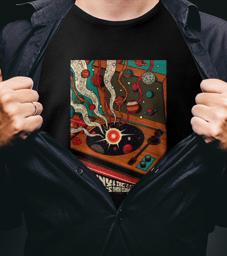Johnny Blue Skies And The Dark Clouds Vancouver BC 2026 Event Live At Pacific Coliseum September 19 Vinyl Record Planets T-Shirt