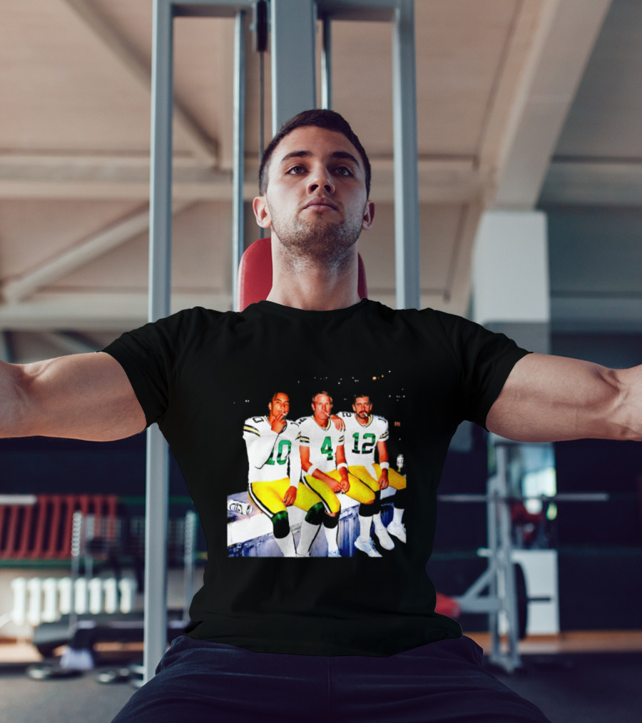 Jordan Love Brett Favre Aaron Rodgers Green Bay Packers Smoking And Beer Celebration T-Shirt
