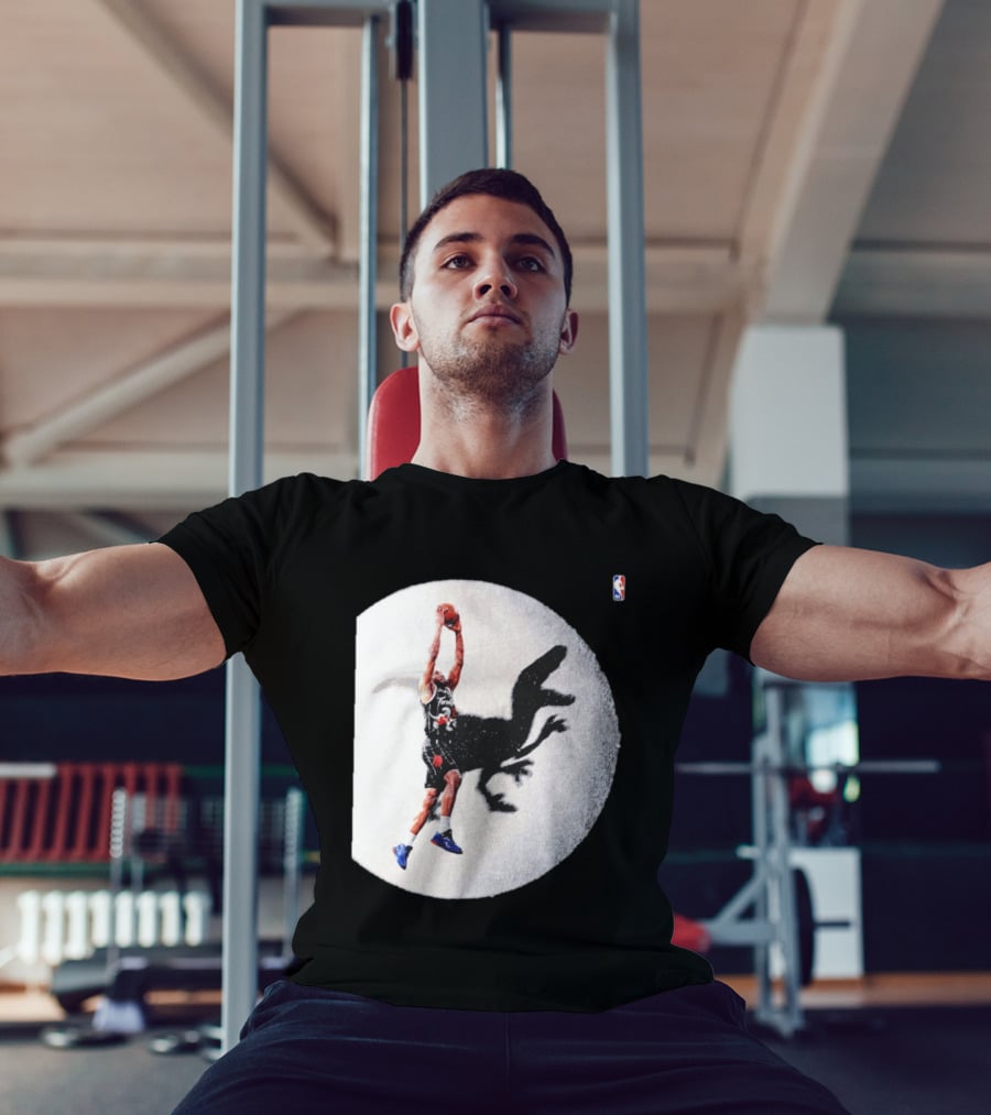 Kawhi Leonard Toronto Raptors Shadow Dunk With Raptor Silhouette Basketball T-Shirt