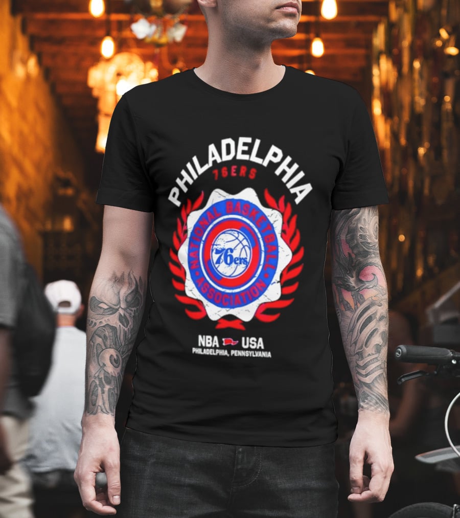 Philadelphia 76ers NBA USA National Basketball Association Laurel Crest 2026 T-Shirt