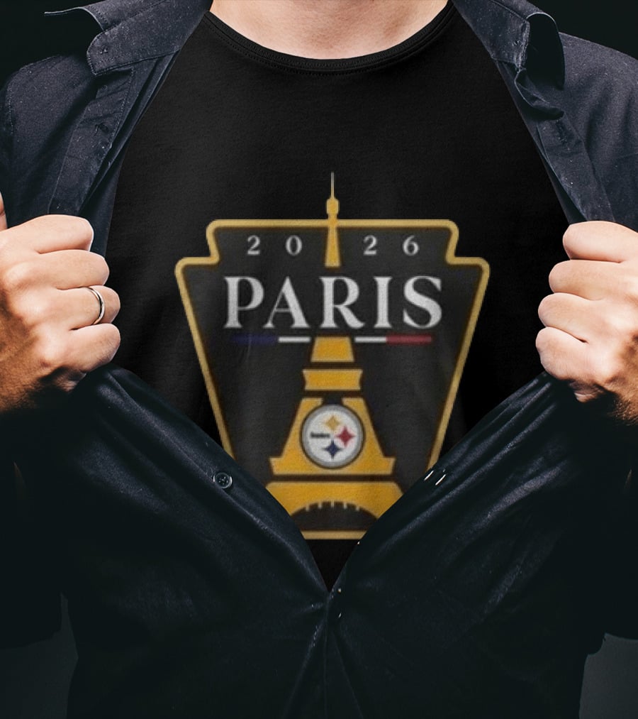Pittsburgh Steelers 2026 Paris Eiffel Tower Event T-Shirt