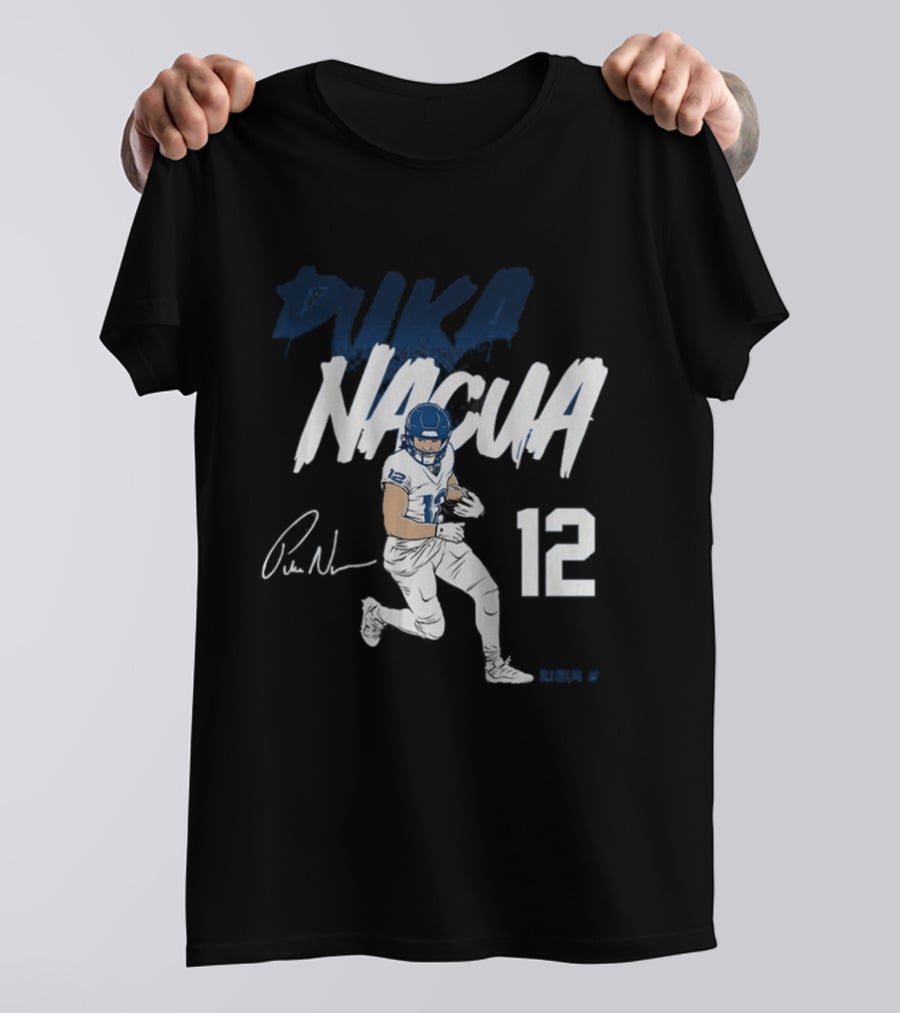 Puka Nacua 12 Signature Pose Athletic T-Shirt