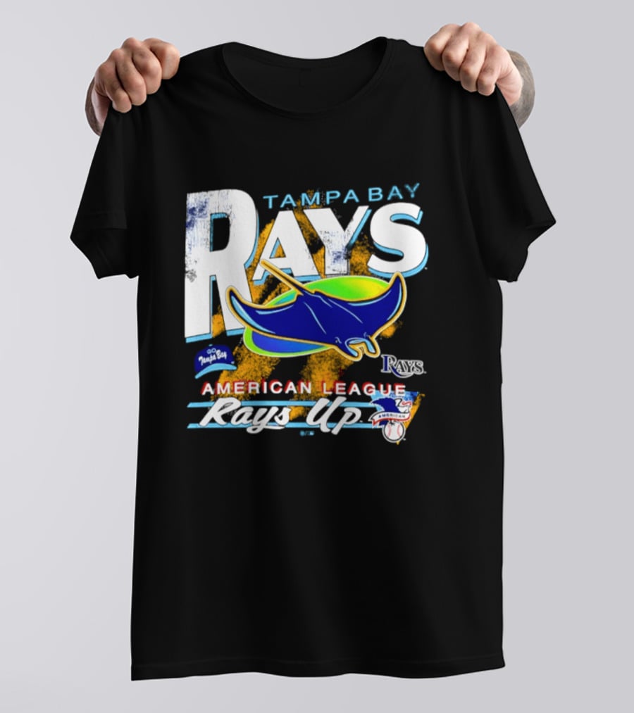 Tampa Bay Rays American League Rays Up Orange Stripe Manta Ray T-Shirt