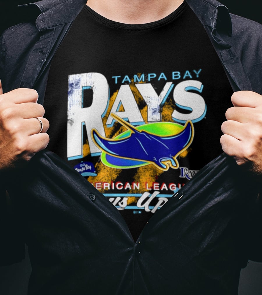 Tampa Bay Rays American League Rays Up Orange Stripe Manta Ray T-Shirt
