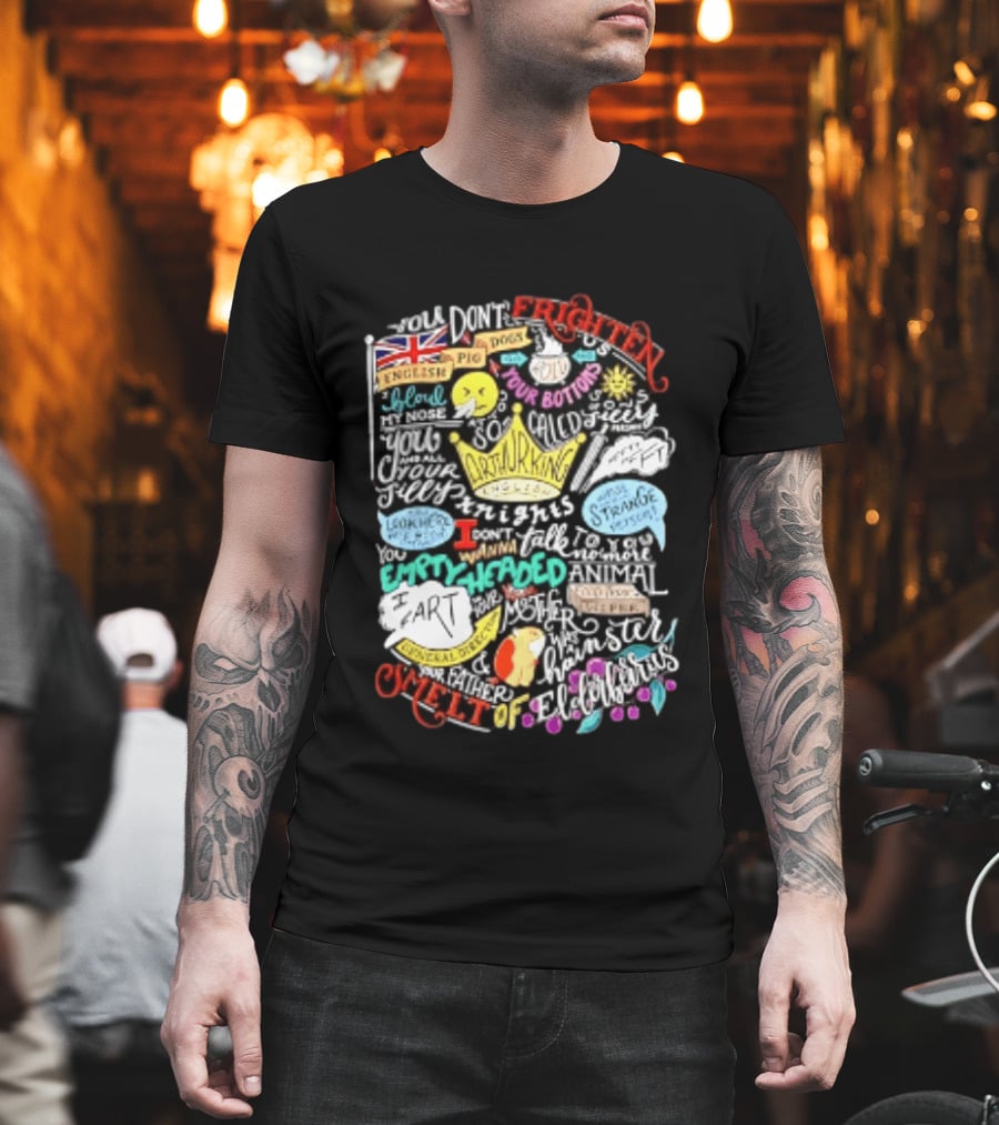 Monty Python And The Holy Grail Your Mother Was A Hamster Silly Insults And Grail Knights Quotes T-Shirt