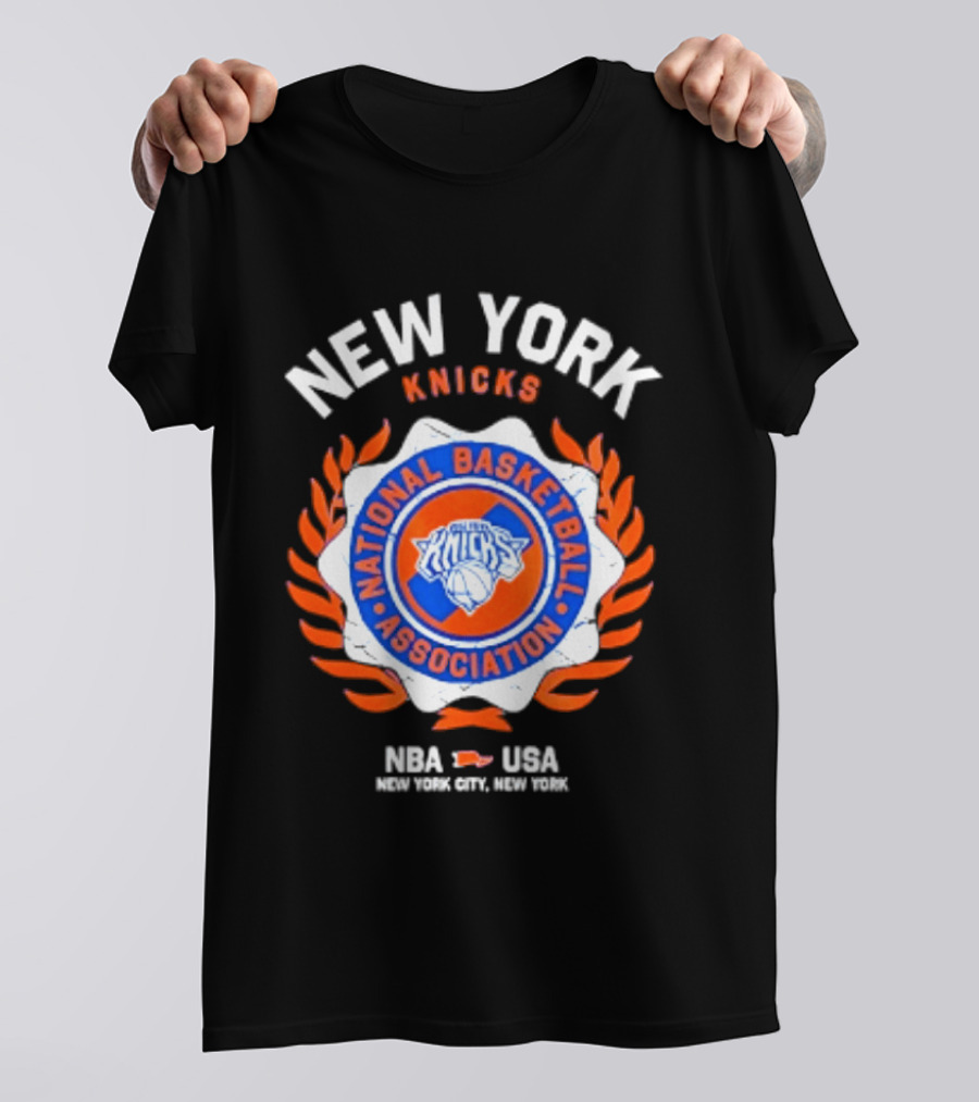 New York Knicks NBA USA National Basketball Association Laurel Crest 2026 T-Shirt