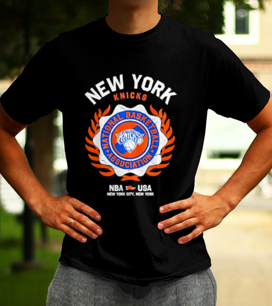 New York Knicks NBA USA National Basketball Association Laurel Crest 2026 T-Shirt
