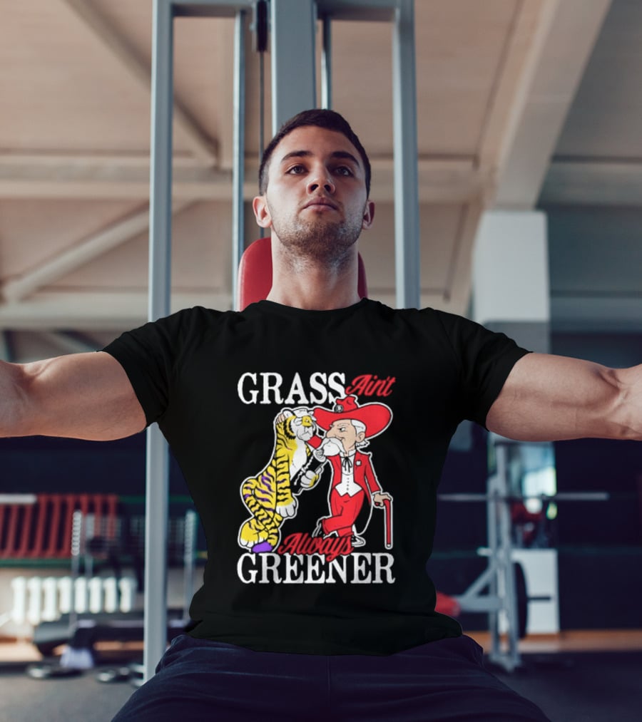 Ole Miss Rebels Vs LSU Tigers Grass Ain't Greener 2026 NCAA T-Shirt