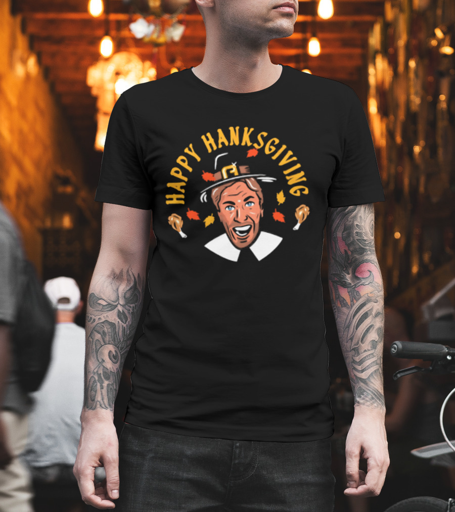 Rangers Henrik Lundqvist Happy Hanksgiving Thanksgiving T-Shirt