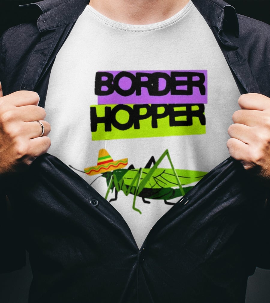 Border Hopper Sombrero Grasshopper T-Shirt