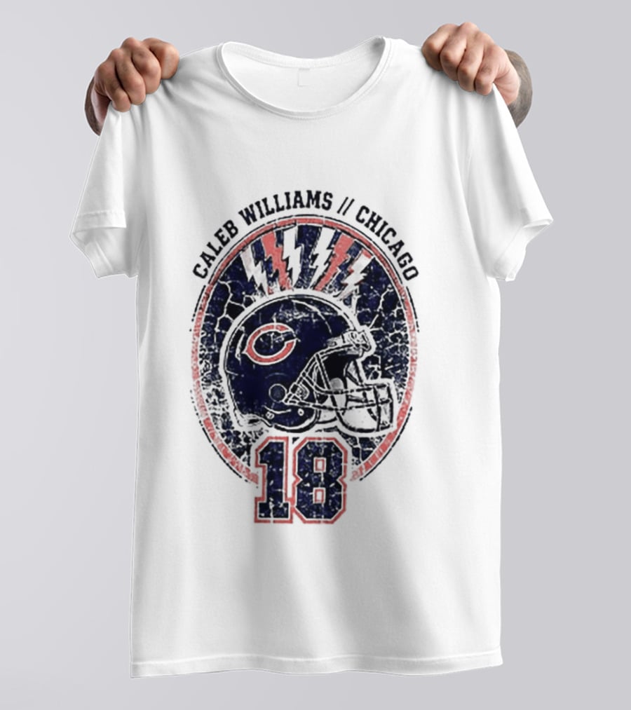 Caleb Williams Chicago Football Helmet 18 Gridiron T-Shirt