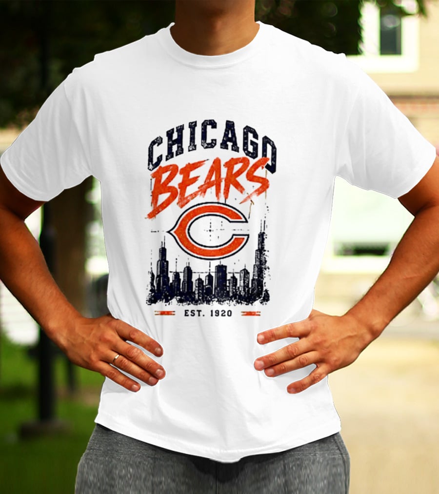Chicago Bears Est 1920 Skyline Football City T-Shirt