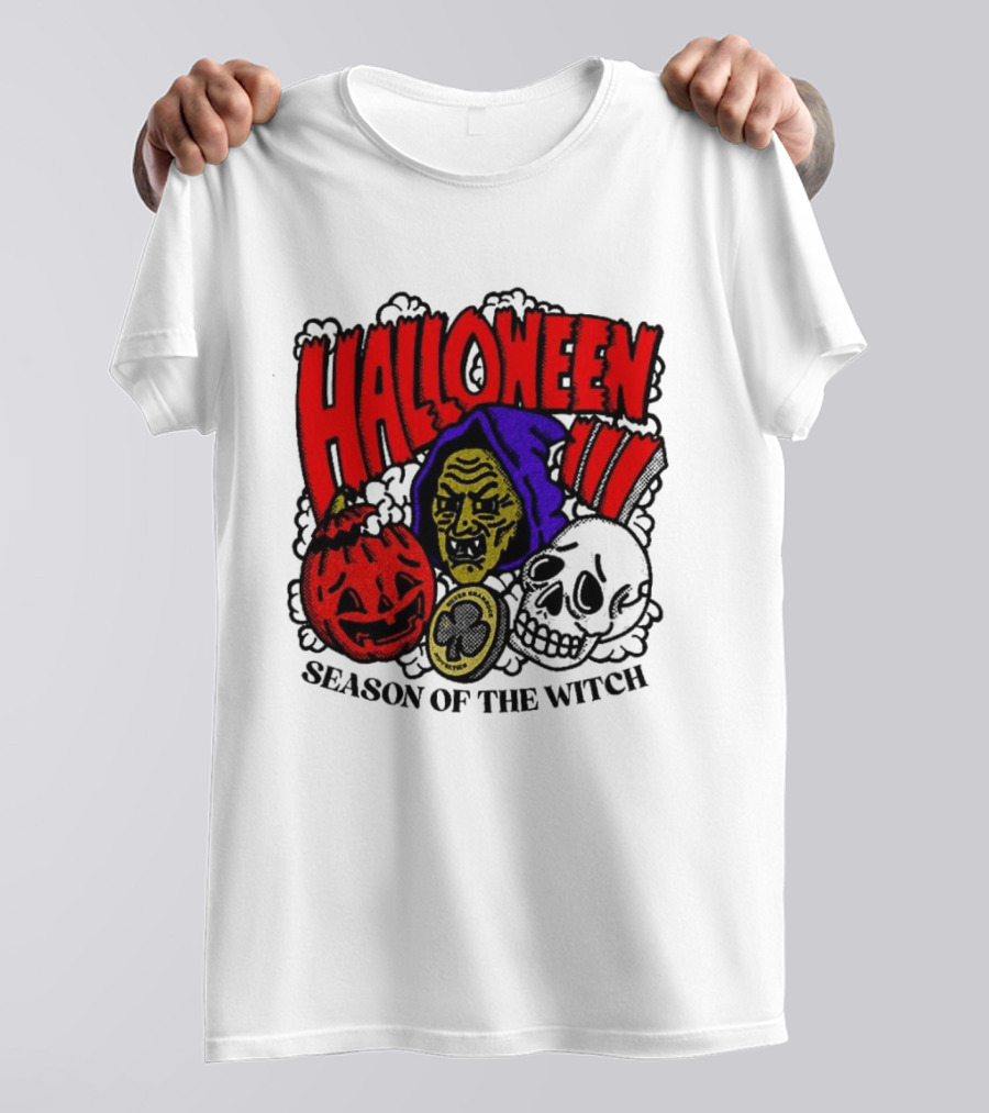 Halloween Season Of The Witch Pumpkin Skull T-Shirt