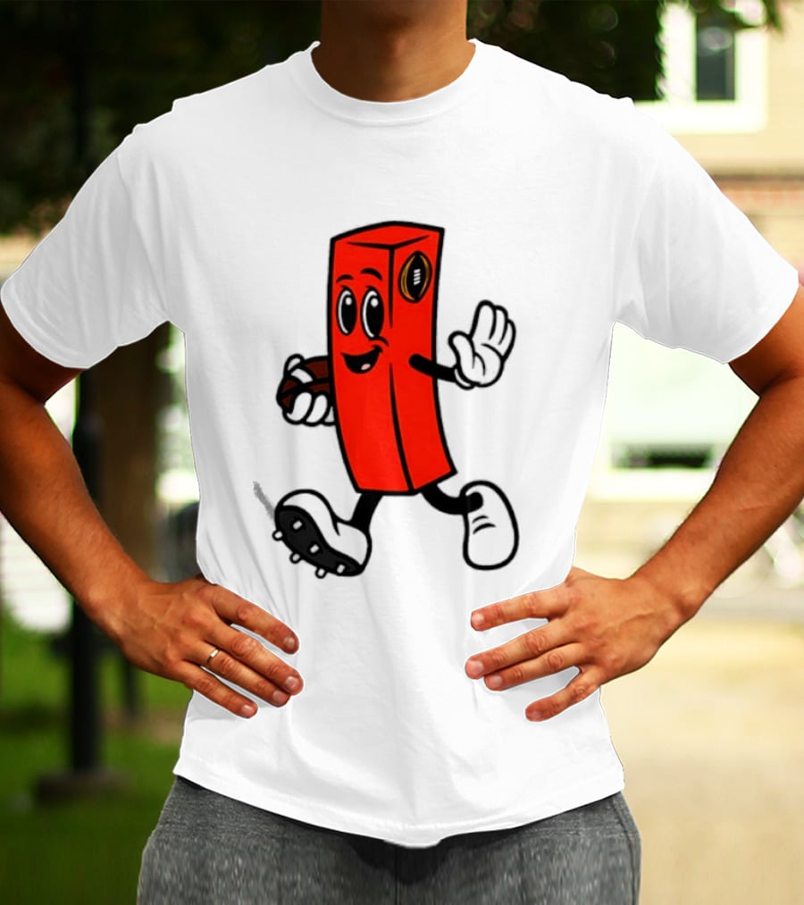 Perry Pylon Football Character With Cigar Walking T-Shirt